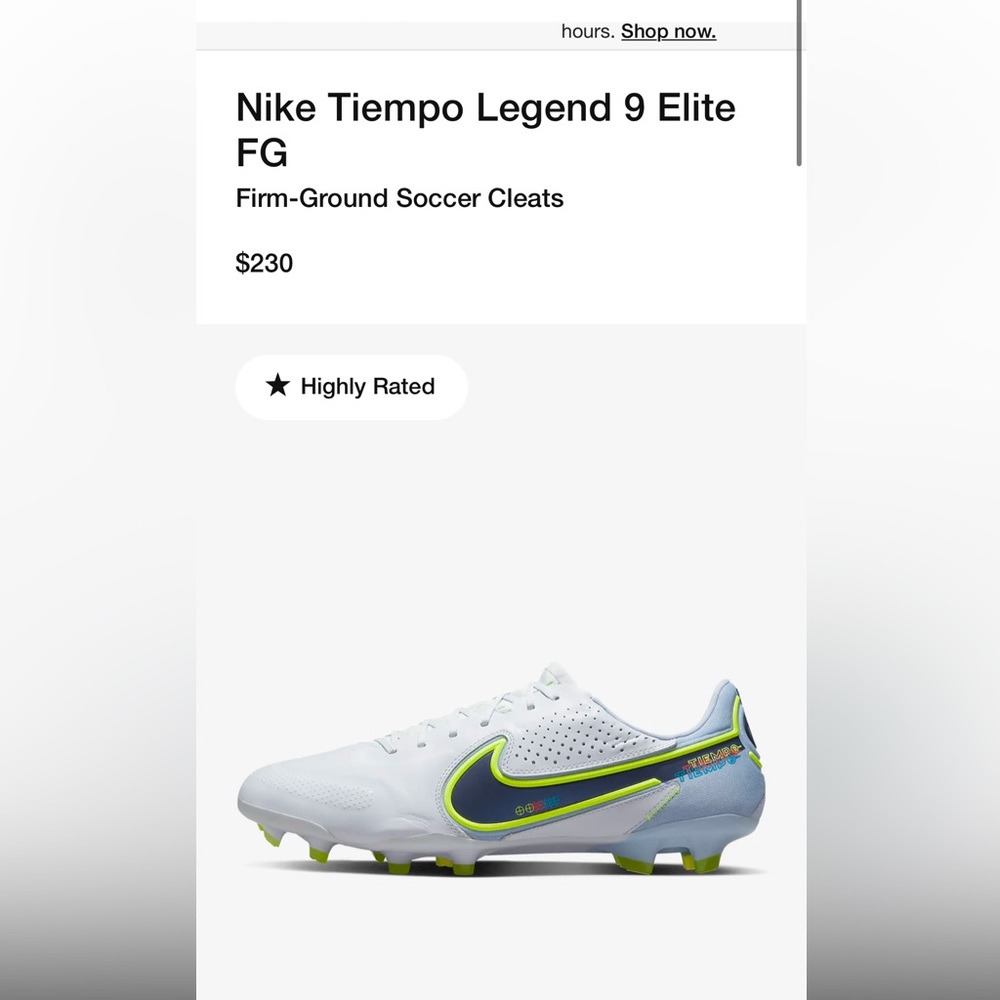 Nike tiempo soccer / football cleats size 12